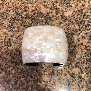 Mother of Pearl and wood cuff